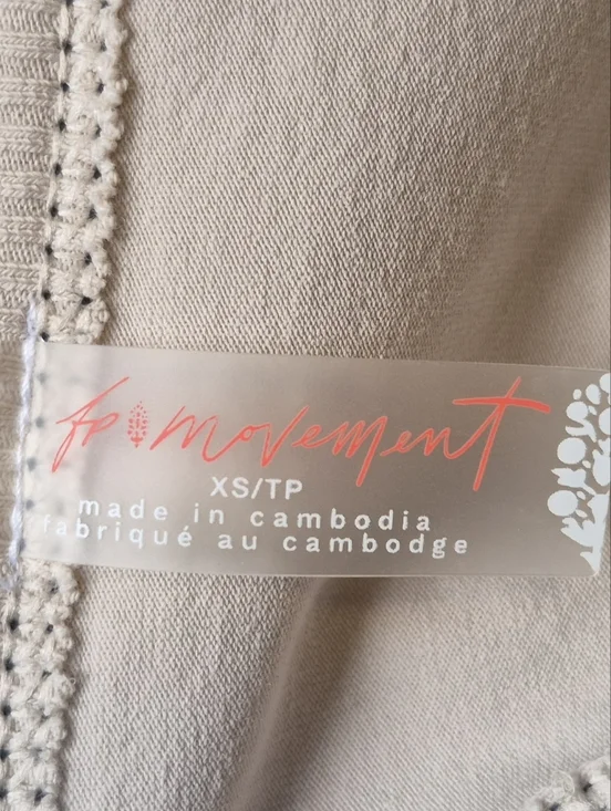 Free People Movement New Flow Skortsie Dress Size XS Tofu Beige Shorts Skort - Picture 14 of 16